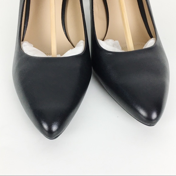 NEW Naturalizer Black Leather Natalie Heels Pump 8 - Picture 4 of 12